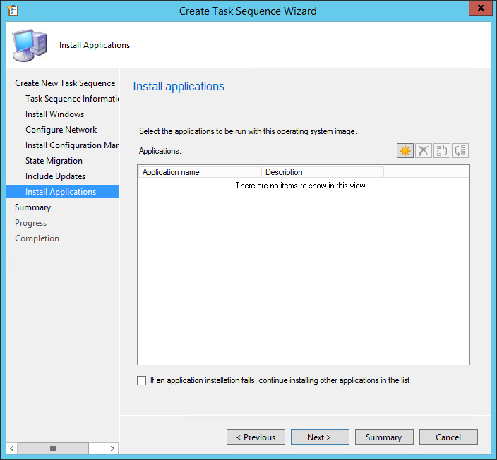 Windows 10 deployment task sequence
